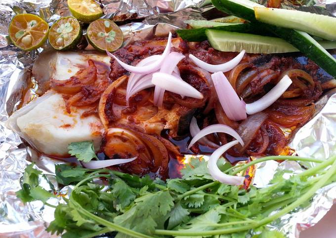 Baked Spicy Stingray / Sambal Ikan Bakar Recipe by LeeGoh - Cookpad