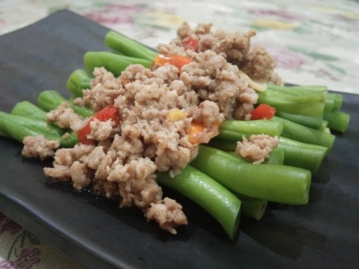 Cara Sederhana Membikin Resep  Buncis Cah Daging yang Enak, Enak