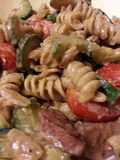 skye's parmesan pasta with sausage & zucchini