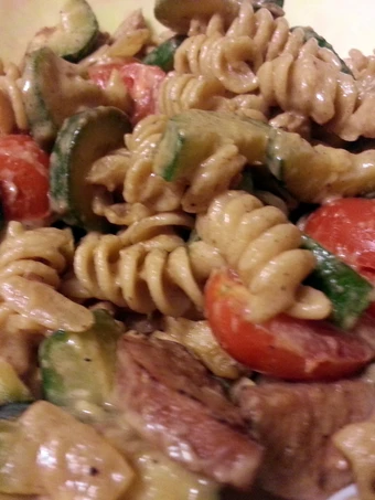 Recipe skye&#39;s parmesan pasta with sausage &amp; zucchini which Delicious