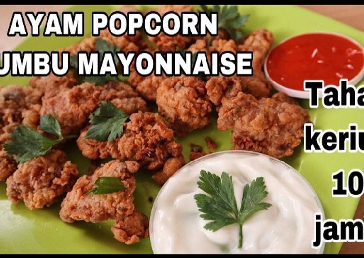 Langkah Mudah untuk Menyiapkan Ayam popcorn mayonaise / ayam goreng mayonaise deep crispy chick, Menggugah Selera