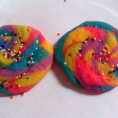 A picture of Rainbow cookies.