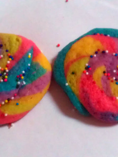 A picture of Rainbow cookies.