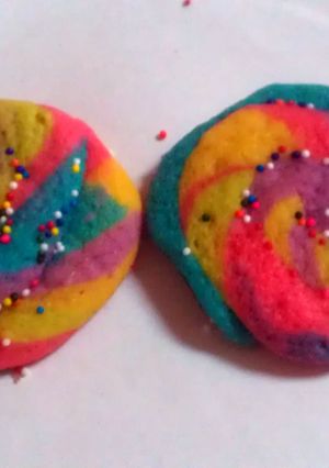 A picture of Rainbow cookies.