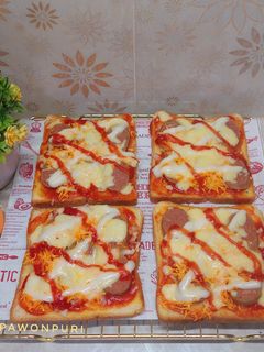 Foto resep Pizza Sosis Roti Tawar