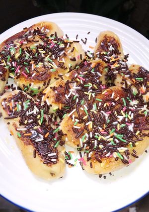 Foto resep Pisang Bakar Rainbow