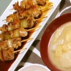 A picture of Yakitori with My Family's Yummy Sauce.