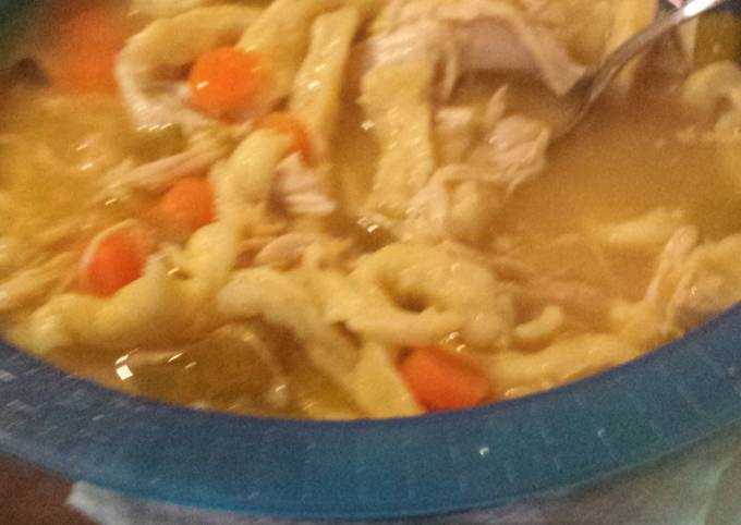 Homemade chicken noodle soup