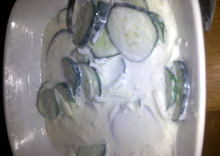 Sour cream cucumbers