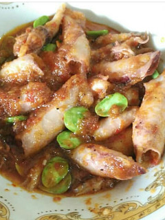 Foto resep Cumi asin pete balado