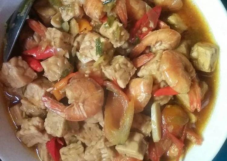 Resep Tumis Udang Tempe Pedaas Oleh Dian Dewi Cookpad