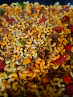 A picture of American Chop Suey Boston 1940s edition.