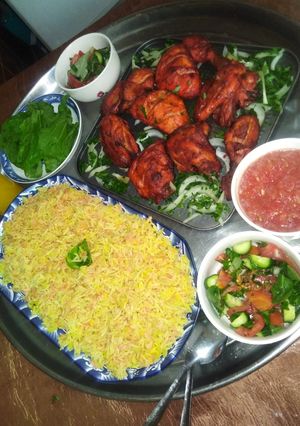 صورة لوصفة دجاج تندوري مع رز برياني