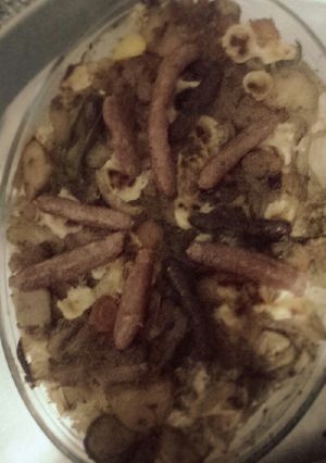 صورة لوصفة ارز بالخضر والشمبينيو والمرڨاز 🍵