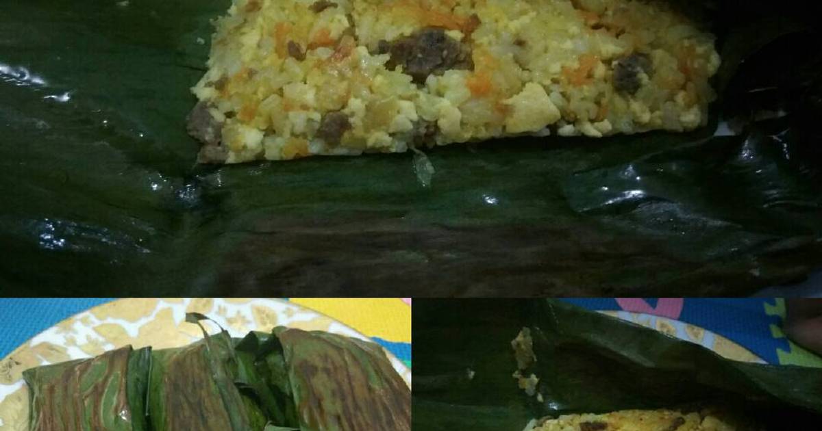 Resep MPASI 11 Bulan Pepes Nasi Daging Sapi, Ayam dan Sayuran oleh