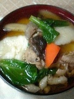 A picture of My Granny's Kenchin Soup with Dumplings.