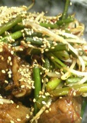 A picture of Liver and Garlic Shoot Stir-Fry.
