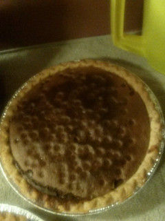 A picture of Mimi's old fashioned fudge pie.