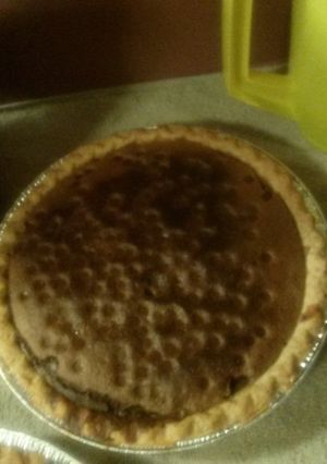 A picture of Mimi's old fashioned fudge pie.