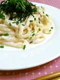 A Simple Microwaved Lunch! Mentaiko and Cream Udon Noodles