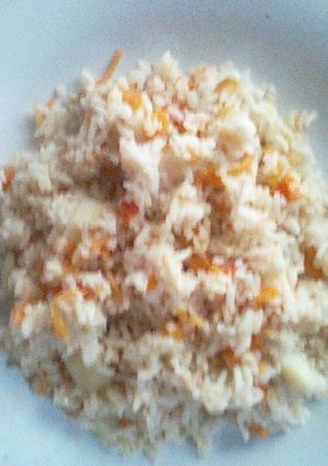A picture of Rice and potatoes.