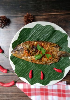 Foto resep Pepes Nila Bumbu Dasar Merah
