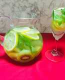 Agua Aromatizada con kiwi, Menta, Limón, Jengibre