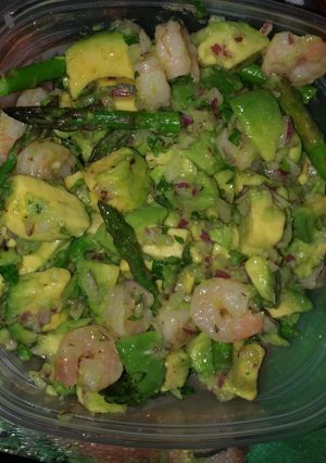 A picture of Avacado shrimp salad summertime fresh!.