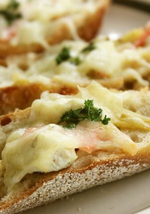 A picture of Crab Stick and Artichoke Dip.