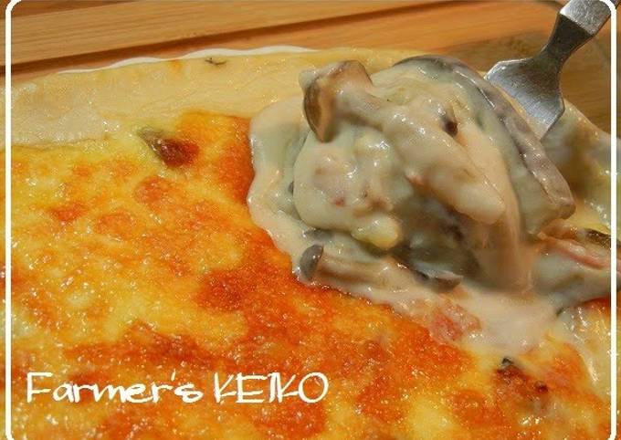 [Farmhouse Recipe] Aubergines and Shimeji Mushrooms au Gratin