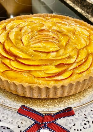 Una foto de Pastel Frangipane con manzana