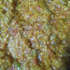 A picture of Baingan bharta.