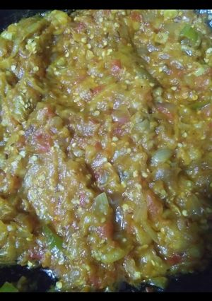 A picture of Baingan bharta.