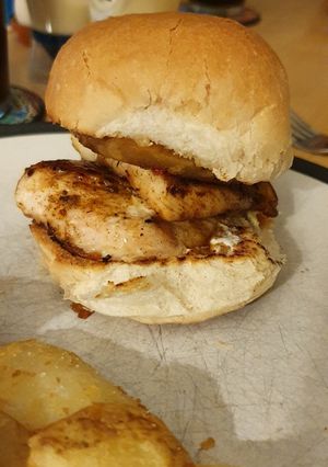 A picture of Jerk Chicken Burger.