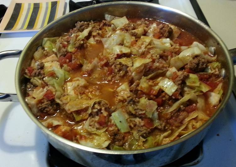 Recipe of Homemade Unstuffed Cabbage Rolls