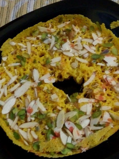 A picture of Rajasthani Navratri Special: Ghevar.