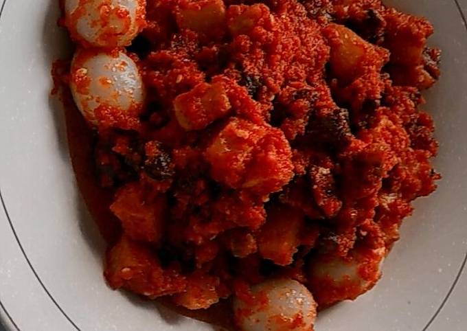 Cara Buat Balado hati,kentang dan telur puyuh Ekonomis