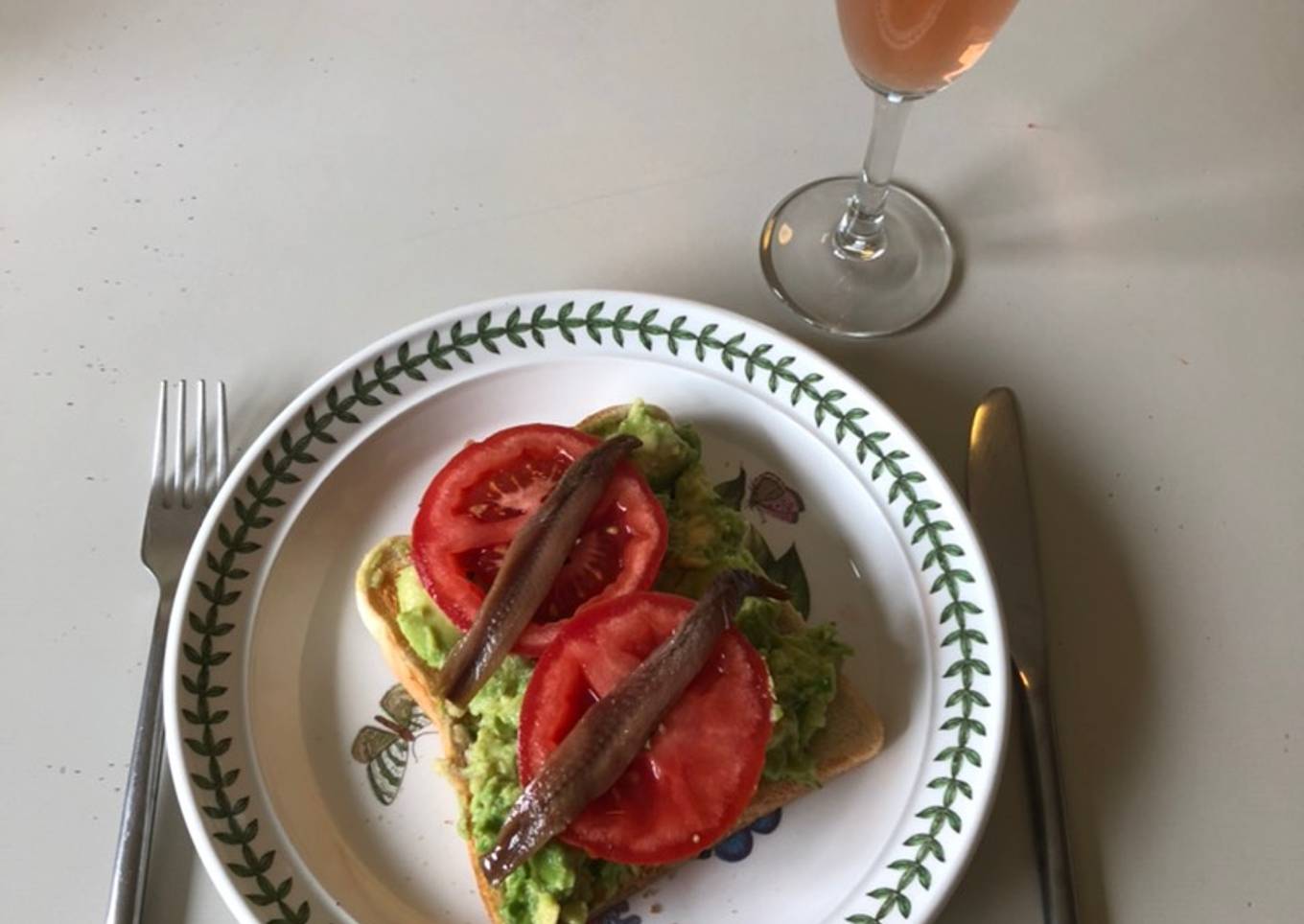 Avocado, Chilli, Tomato & Anchovies on Toast