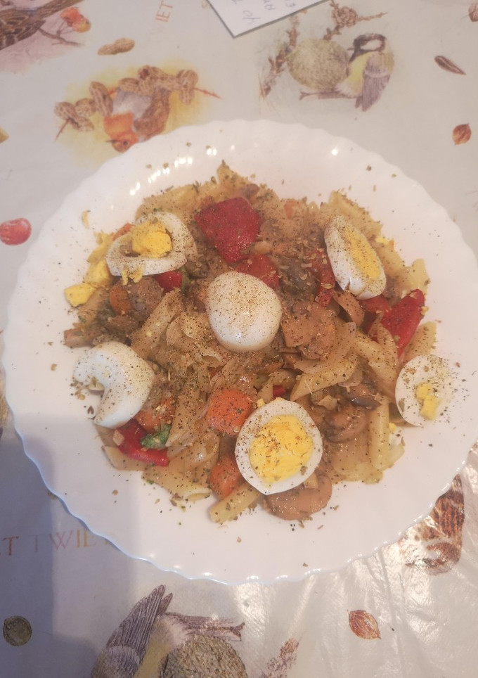 Una foto de Macarrones con verdura