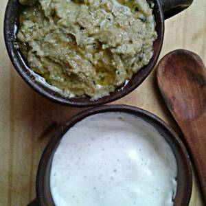 Mayonesa Comino/Ajo + Pasta de Garbanzos con Cilantro