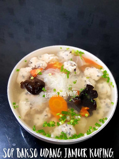Foto resep Kuah bakso udang jamur