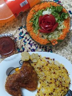 عکسی از دستور 🌸زرشک پلو با مرغ خوشمزه 😋