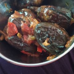 A picture of Bharwa baigan.