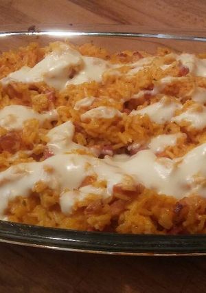 Una foto de Arroz "cuajado" con bacon