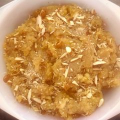 A picture of Quick and simple suji milk powder halwa.