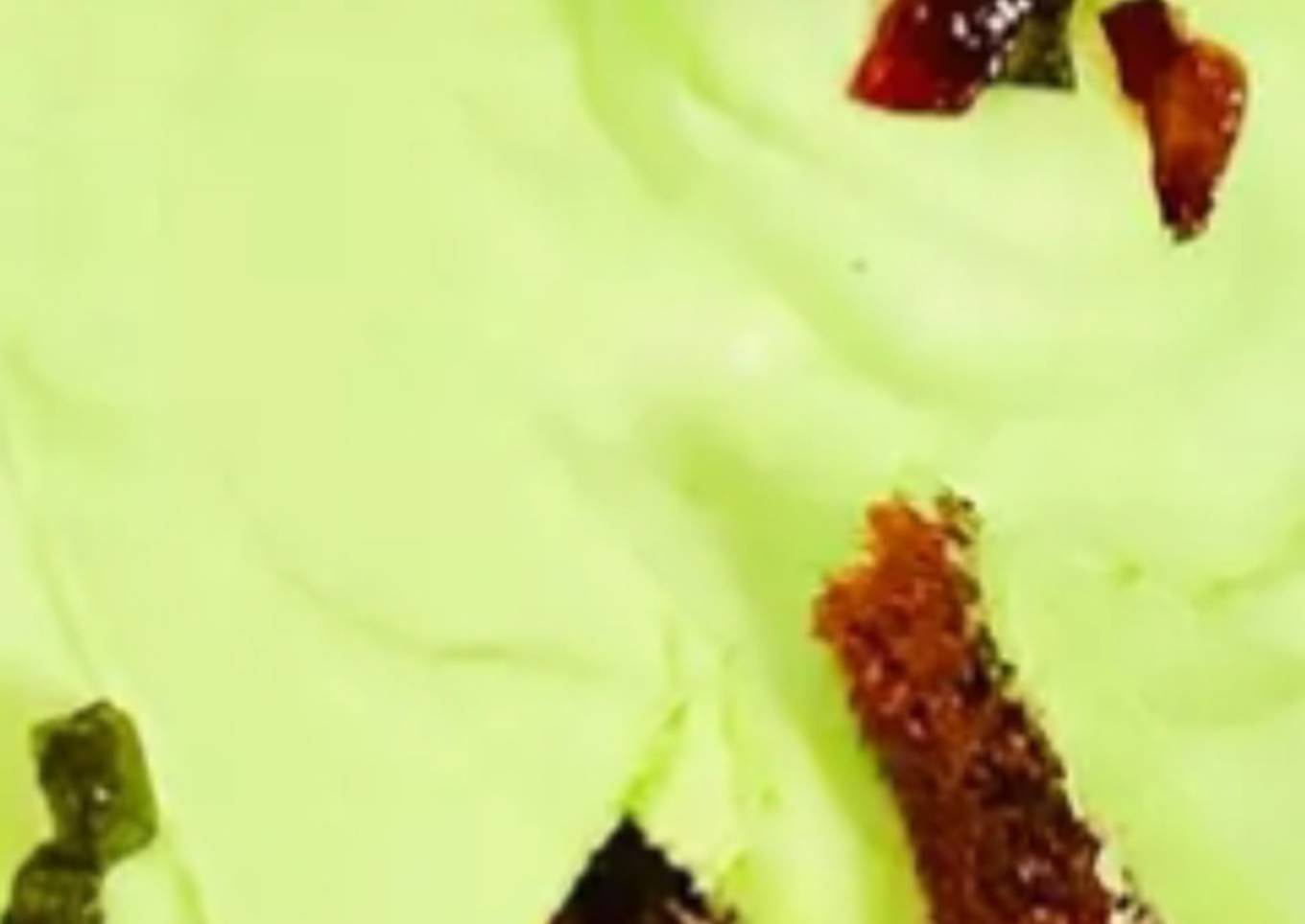 Microwaved red velvet cake with butter cream frosting in my style