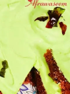 A picture of Microwaved red velvet cake with butter cream frosting in my style.