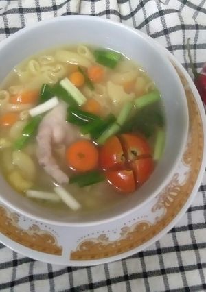 Foto resep Sop ceker macaroni