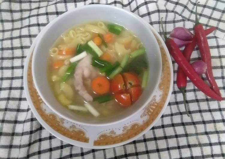 Resep Sop ceker macaroni Anti Gagal