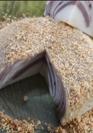 عکسی از دستور دسر زبرا مخملی و نارگیلی